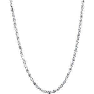 Silver Plated 925 Sterling Silver Cable Chain Necklace for Women Thin Dainty